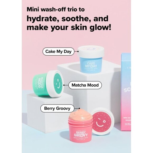 I DEW CARE Mini Scoop | Wash Off Face Mask Skin Care Trio | Korean Skincare Star - Picture 3 of 5